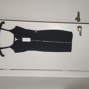 Calvin Klein zipfront bodycon dress (black)
